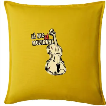 Polštář Já nic, já muzikant - Polštář 50x50 - 50x50 - Pouze potah ( Žlutá )