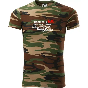Trvalo mi 65 let než jsem začal vypadat takhle dobře - Army CAMOUFLAGE - XS ( Hnědý maskáč )