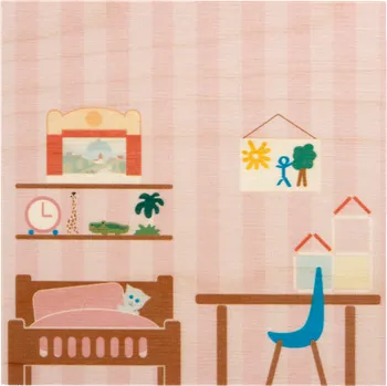 Dřevěná hračka Dřevěná stavebnice - holčičí pokoj