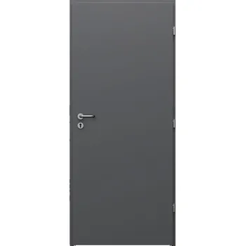 Interiérové dveře Porta doors ZK Plechové dveře 80 P, 800 × 1970 mm, pozinkované lakované, pravé, antracit, plné SCWP0PMP08LNT0SP3KH000