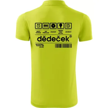 Pánská košile Čárový kód dědeček - Polokošile Victory sportovní (dresovina) - S ( Limetková )