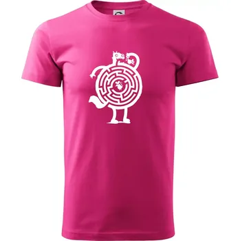 Pánská móda Kočka a myš bludiště - Klasické pánské triko vyšší gramáže - M ( Purpurová )