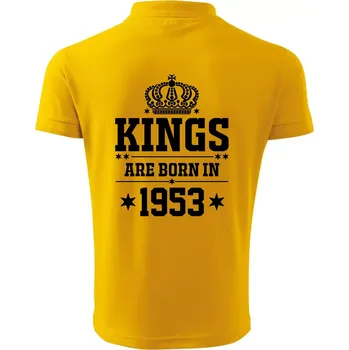 Pánská košile Kings are born in 1953 - Polokošile pánská Pique Polo 203 - 3XL ( Žlutá )