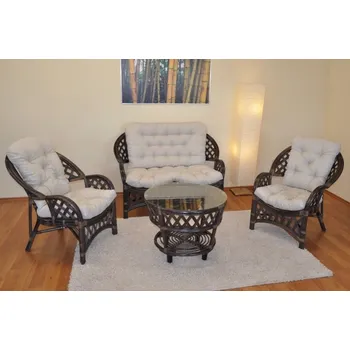 Axin Trading s.r.o. Ratanová sedací souprava Copacabana hnědá