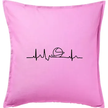 Polštář Ekg padel míček - Polštář 50x50 - 50x50 - Pouze potah ( Růžová )