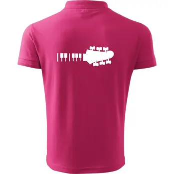 Pánská košile Klávesy a kytara - Polokošile pánská Pique Polo 203 - 4XL ( Purpurová )