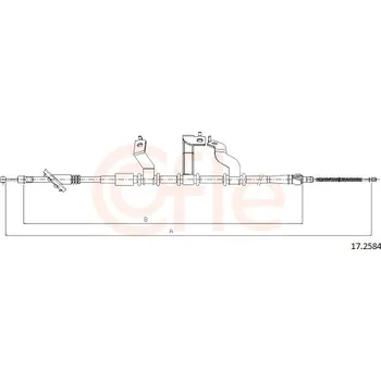 Lanko parkovací brzdy Tazne lanko, parkovaci brzda, 17.2584