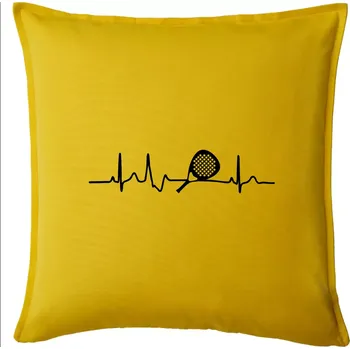 Polštář Ekg padel raketa - Polštář 50x50 - 50x50 - Pouze potah ( Žlutá )