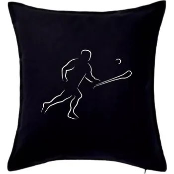 Polštář Hurling hráč - Polštář 50x50 - 50x50 - Pouze potah ( Černá )
