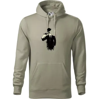 Pánská mikina Zbraň trumpeta - Mikina pánská Cape s kapucí - S ( Light khaki )