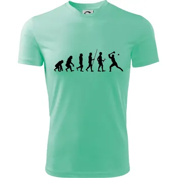 Chlapecké tričko Evoluce hurling - Dětské triko sportovní (dresovina) - 122 cm/6 let ( Mátová )