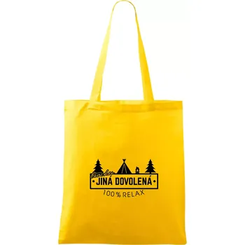 Trochu jiná dovolená stan - Taška bavlněná - 42 x 38 cm ( Žlutá )