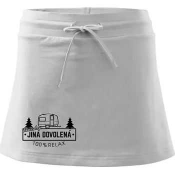 Dámská sukně Trochu jiná dovolená karavan - Sportovní sukně - two in one - XL ( Bílá )