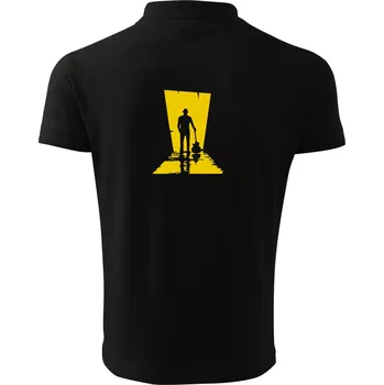 Pánská košile Kytarista ve tmě - Polokošile pánská Pique Polo 203 - 3XL ( Černá )