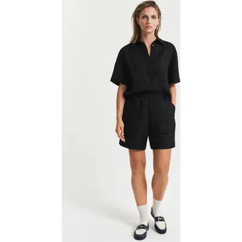 Dámské kraťasy ŠORTKY GANT REL LINEN BLEND PULL ON SHORTS BLACK