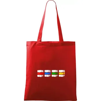 Turistické značky všechny - Taška bavlněná - 42 x 38 cm ( Červená )