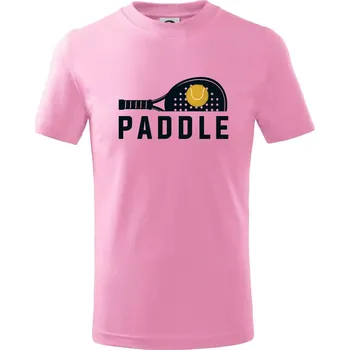 Chlapecké tričko Paddle logo na ležato - Tričko dětské bavlněné - 98 cm / 2 roky ( Růžová )