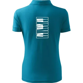 Klávesy svisle - Polokošile dámská Pique Polo - XS ( Tmavý tyrkys )