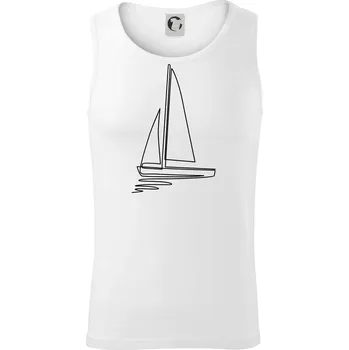 Plachetnice jedním tahem - Tílko pánské Core - M ( Bílá )