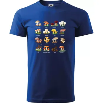 Pánské tričko Atlas hub - triko s houbami - Triko extra velké (5-8XL) - 6XL ( Královská modrá )