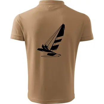Pánská košile Katamarán na vodě - Polokošile pánská Pique Polo 203 - 4XL ( Písková )