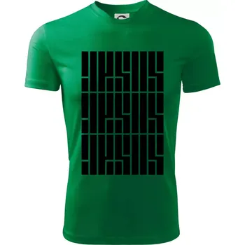 Jesus nápis - Dětské triko sportovní (dresovina) - 146 cm/10 let ( Středně zelená )