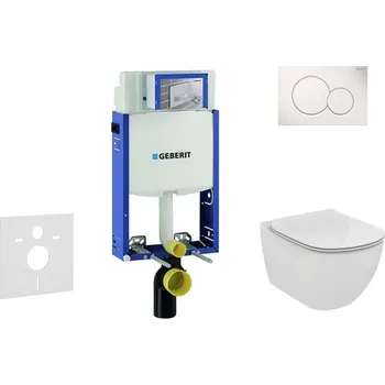 GEBERIT - Kombifix Set předstěnové instalace, klozetu a sedátka Ideal Standard Tesi, tlačítka Sigma01, alpská bílá 110.302.00.5 NF1