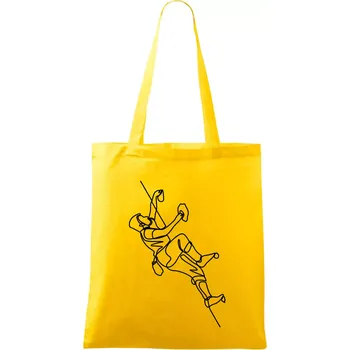 Lezecká stěna jedním tahem - Taška bavlněná - 42 x 38 cm ( Žlutá )