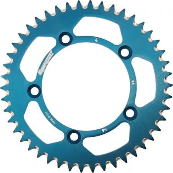 Řetězová sada pro motocykl SUPERSPROX Hliníková řetězová rozeta SUPERSPROX RAL-4:46-BLU modrá 46 zubů, 420