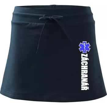 Dámská sukně Záchranář - hvězda - Sportovní sukně - two in one - XL ( Námořní modrá (velmi tmavá - téměř černá) )