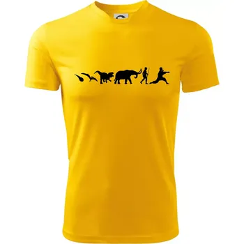 Chlapecké tričko Bojové umění od pravěku - Dětské triko sportovní (dresovina) - 134 cm/8 let ( Žlutá )