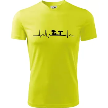 EKG houbař - Dětské triko sportovní (dresovina) - 158 cm/12 let ( Neonově žlutá )