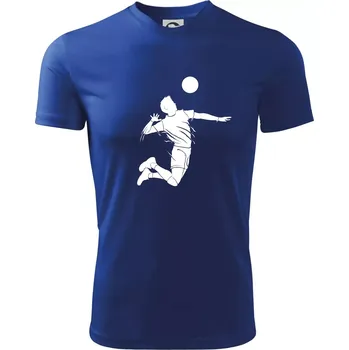 Volejbal splash jednoduchý - Dětské triko sportovní (dresovina) - 158 cm/12 let ( Královská modrá )
