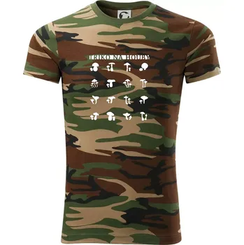 Pánské tričko Triko na houby - Army CAMOUFLAGE - 3XL ( Hnědý maskáč )