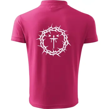 Pánská košile Jesus zmrtvýchvstání - Polokošile pánská Pique Polo 203 - 4XL ( Purpurová )