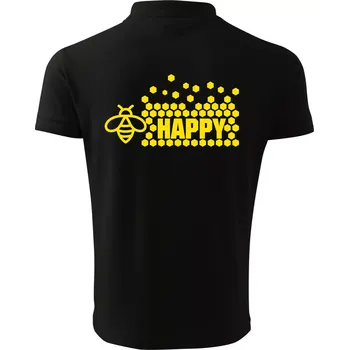 Pánská košile Bee Happy - Polokošile pánská Pique Polo 203 - S ( Černá )