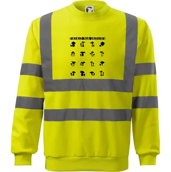 Pánská mikina Triko na houby - Reflexní mikina - 2XL ( Neonově žlutá )