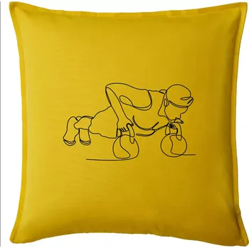 Polštář Kitebell posilování jedním tahem - Polštář 50x50 - 50x50 - Pouze potah ( Žlutá )