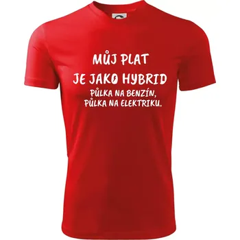 Chlapecké tričko Můj plat jako hybrid - Dětské triko sportovní (dresovina) - 122 cm/6 let ( Červená )