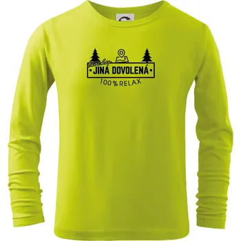 Chlapecké oblečení Trochu jiná dovolená mapa - Triko dětské Long Sleeve - 104-110cm / 3-4 roky ( Limetková )