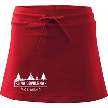 Dámská sukně Trochu jiná dovolená stan - Sportovní sukně - two in one - M ( Červená )