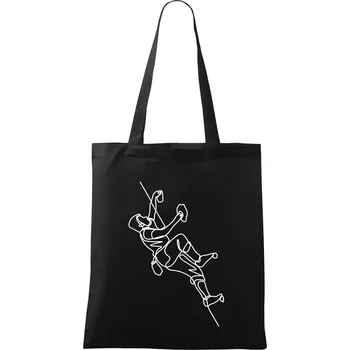 Nákupní taška Lezecká stěna jedním tahem - Taška bavlněná - 42 x 38 cm ( Černá )