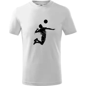 Chlapecké tričko Volejbal splash jednoduchý - Tričko dětské bavlněné - 98 cm / 2 roky ( Bílá )