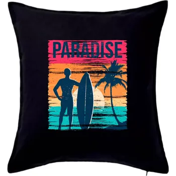 Polštář Paradise - barevný čtverec - Polštář 50x50 - 50x50 - Pouze potah ( Černá )