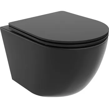 Klozet Mexen Lena WC mísa Rimless Tornado se sedátkem soft close slim, duroplast, černý mat - 30221085T WC mísy