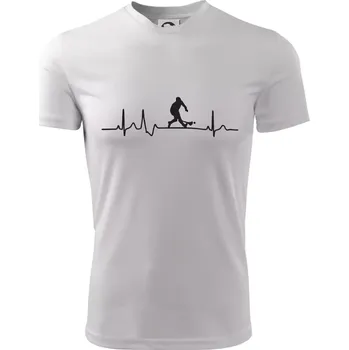 Chlapecké tričko Ekg hurling - Dětské triko sportovní (dresovina) - 134 cm/8 let ( Bílá )