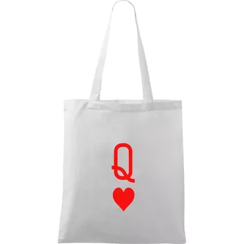 Poker Q love - Taška bavlněná - 42 x 38 cm ( Bílá )