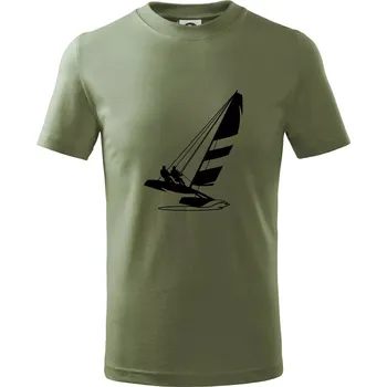 Chlapecké oblečení Katamarán na vodě - Tričko dětské bavlněné - 98 cm / 2 roky ( Khaki )