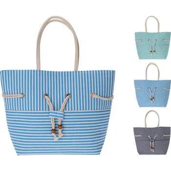 Plážová taška Taška plážová 49x35 cm design proužky mix