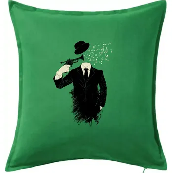 Polštář Zbraň trumpeta - Polštář 50x50 - 50x50 - Pouze potah ( Středně zelená )